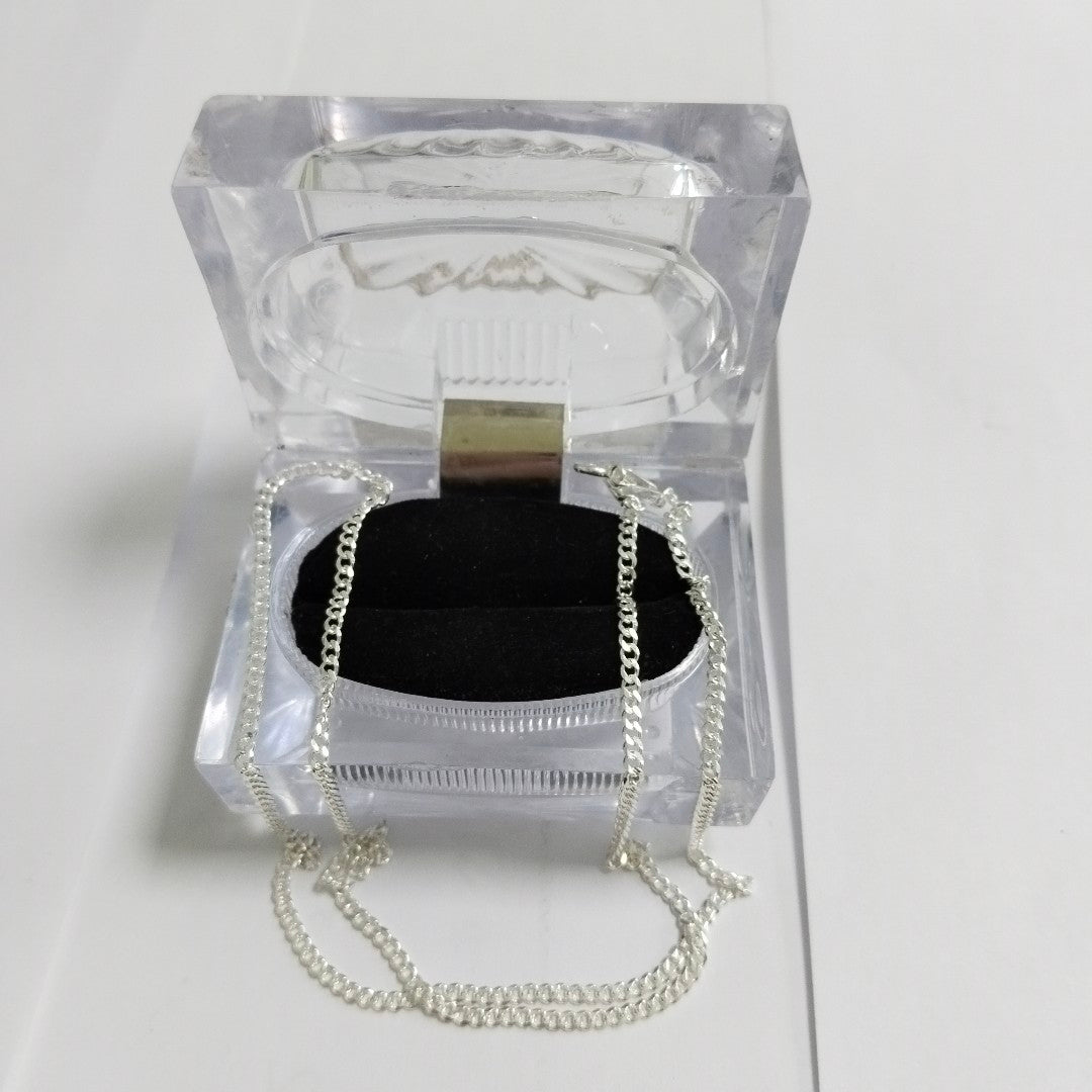 CADENA TEJIDO BARBADO PLATA .925 55 CM 5.2 GR (NUEVO)