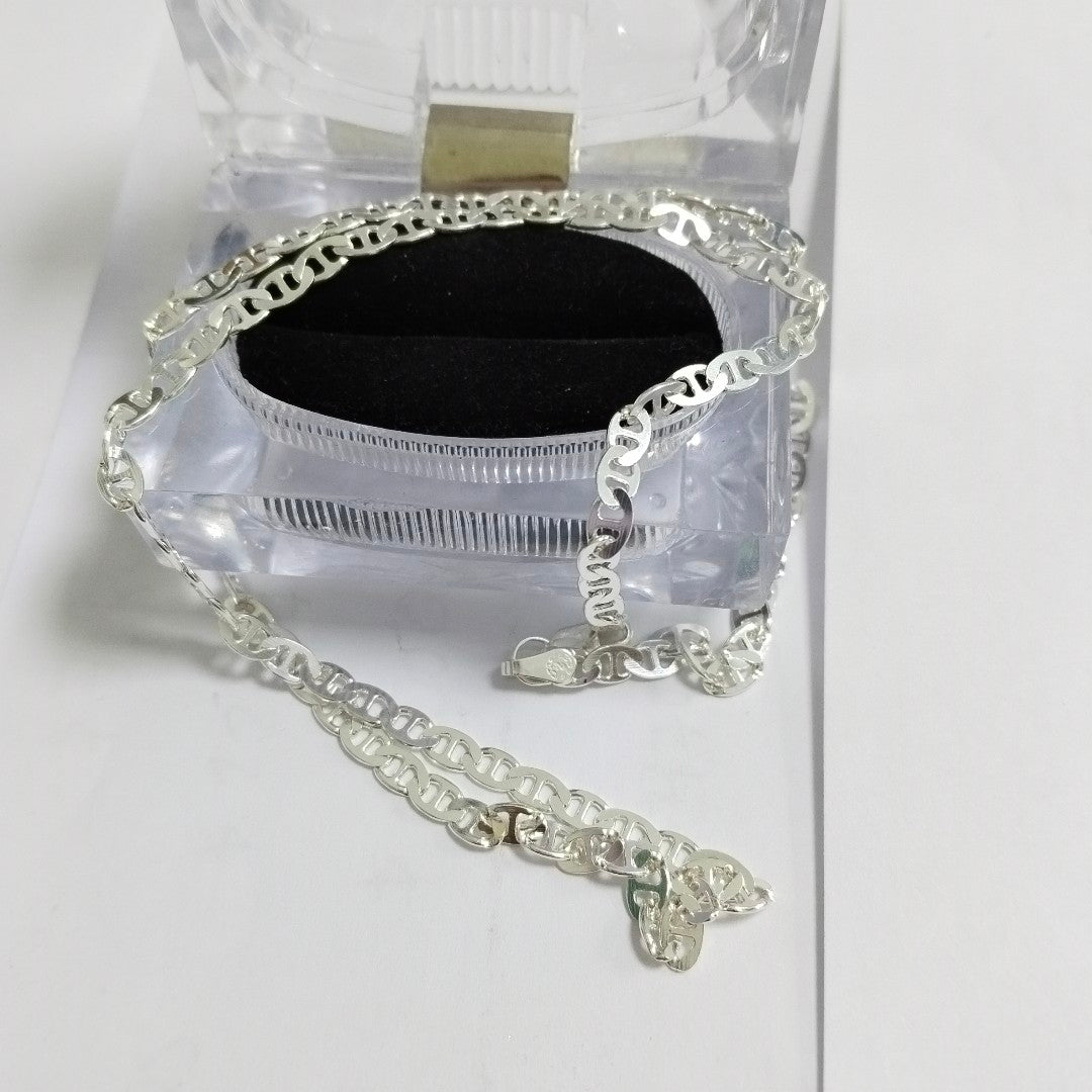 CADENA TEJIDO GUCHI PLATA .925 55 CM 12.7 GR (NUEVO)