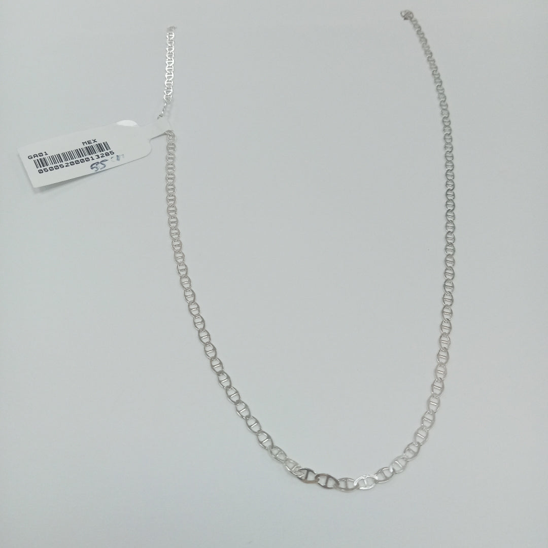 CADENA TEJIDO GUCHI PLATA .925 55 CM 3.2 GR (NUEVO)