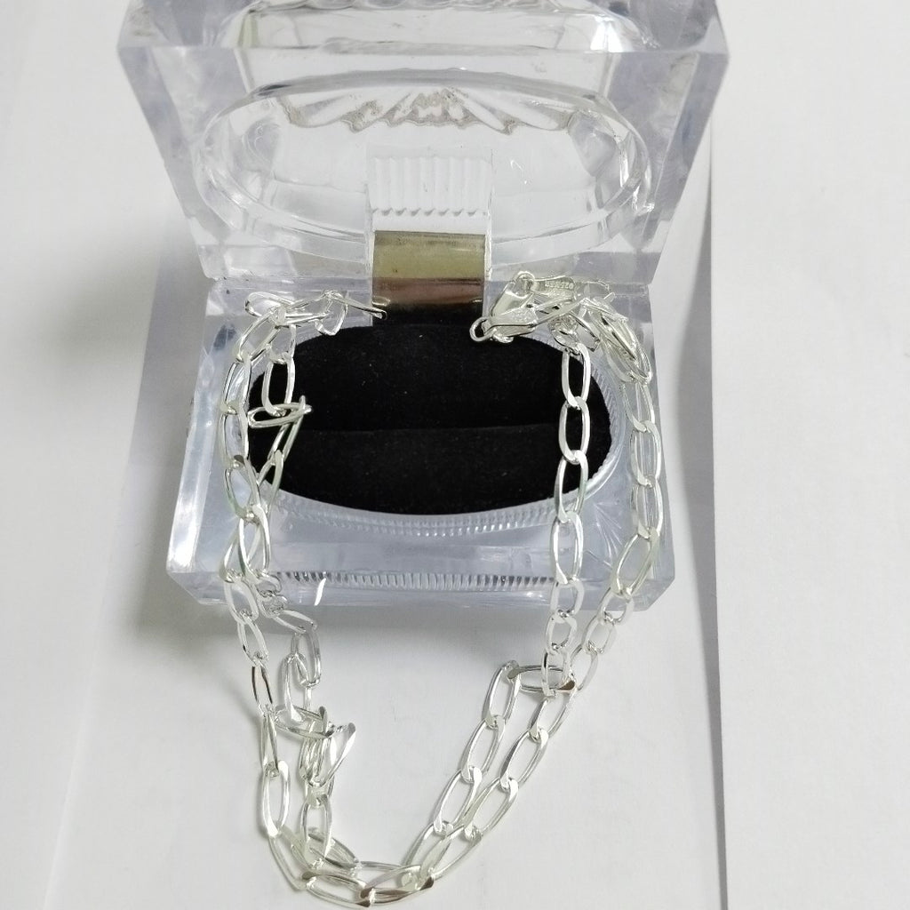CADENA TEJIDO ESLABONES PLATA .925 60 CM 11.1 GR (NUEVO)
