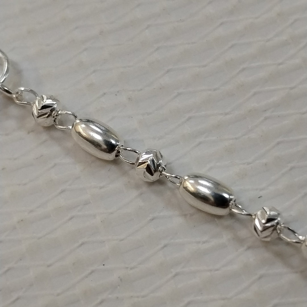 PULSERA TEJIDO INFINITO PLATA .925 18 CM 2.4 GR (NUEVO)