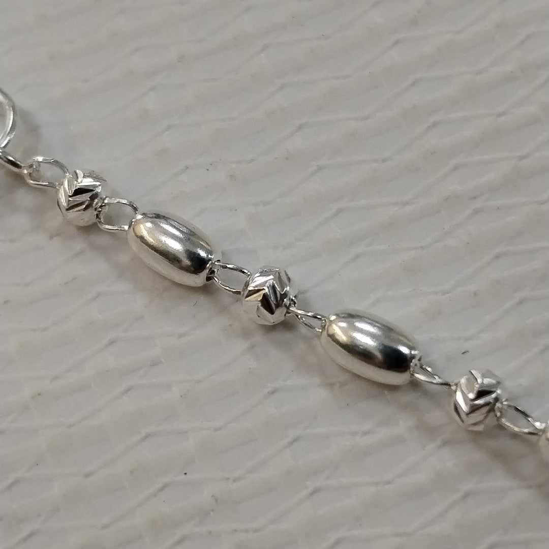 PULSERA TEJIDO INFINITO PLATA .925 18 CM 2.4 GR (NUEVO)