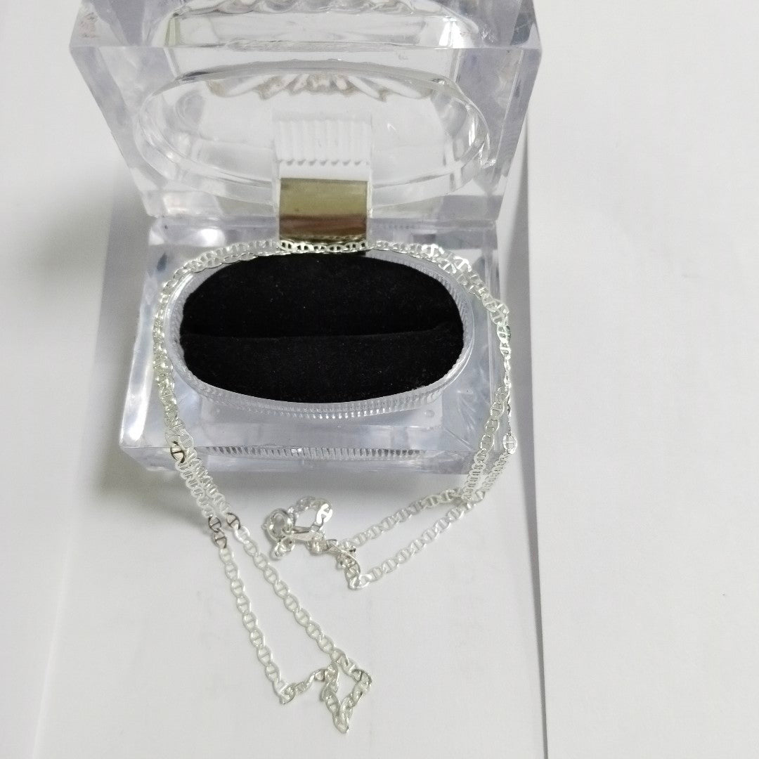 CADENA TEJIDO GUCHI PLATA .925 60 CM 3.7 GR (NUEVO)