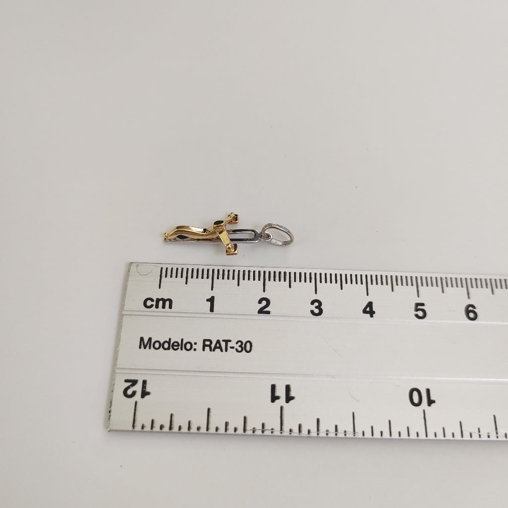 CRUCIFIJO ORO,ORO BLANCO 14 K 1,30 GRMS (SEMINUEVO)