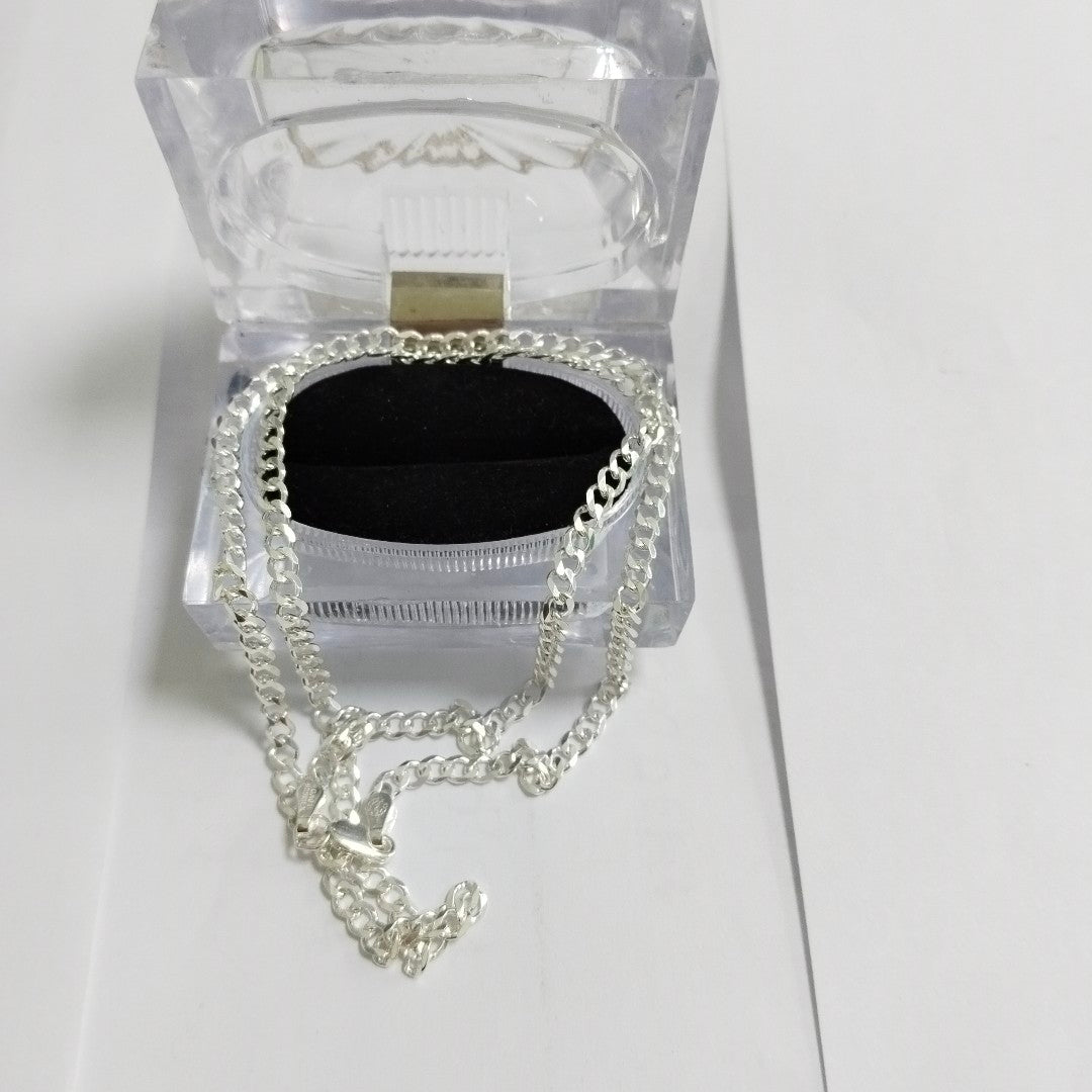 CADENA TEJIDO BARBADO PLATA .925 60 CM 12.8 GR (NUEVO)