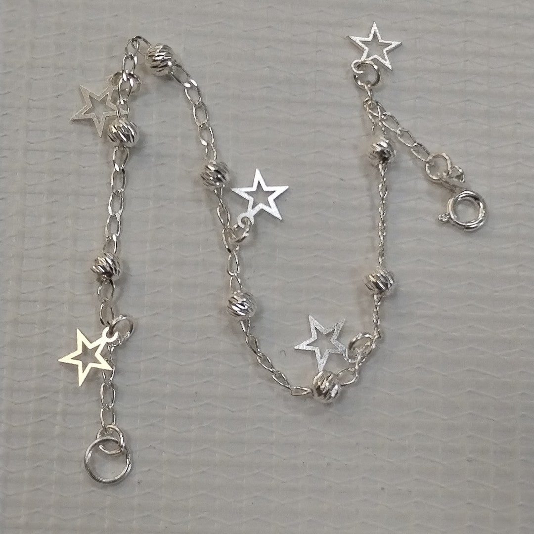 PULSERA TEJIDO ESPECIAL PLATA .925 18 CM 2.7 GR (NUEVO)