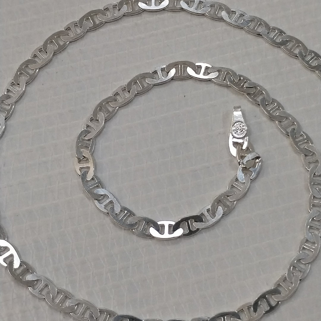 CADENA TEJIDO GUCHI PLATA .925 55 CM 12.5 GR (NUEVO)