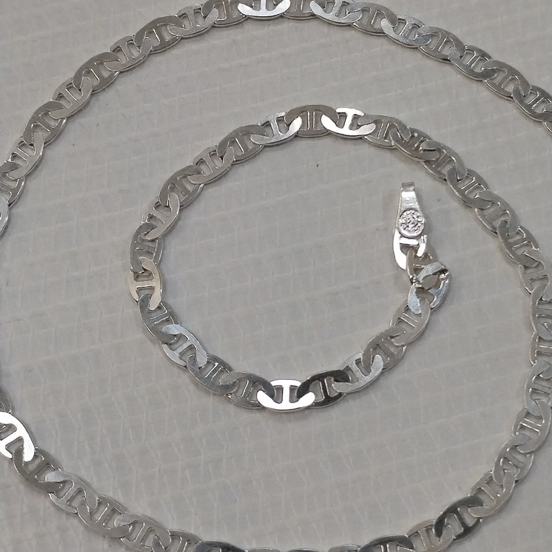 CADENA TEJIDO GUCHI PLATA .925 55 CM 12.5 GR (NUEVO)