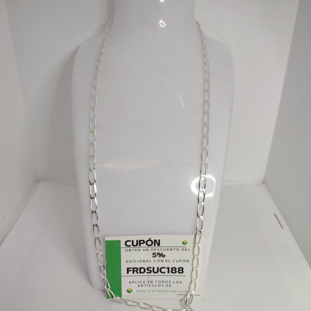 CADENA TEJIDO ESLABONES PLATA .925 55 CM 10 GR (NUEVO)