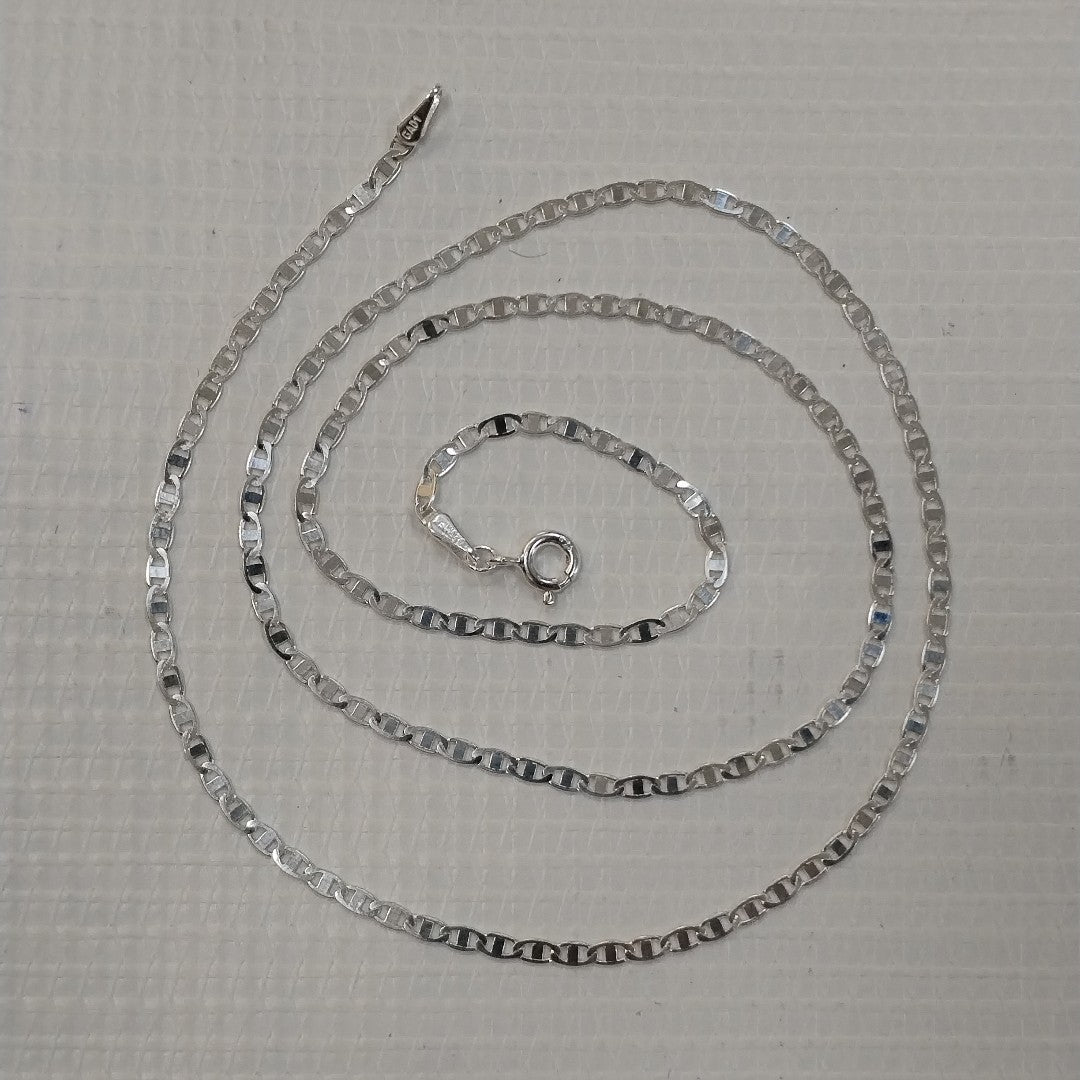 CADENA TEJIDO ESPEJO PLATA .925 55 CM 4 GR (NUEVO)
