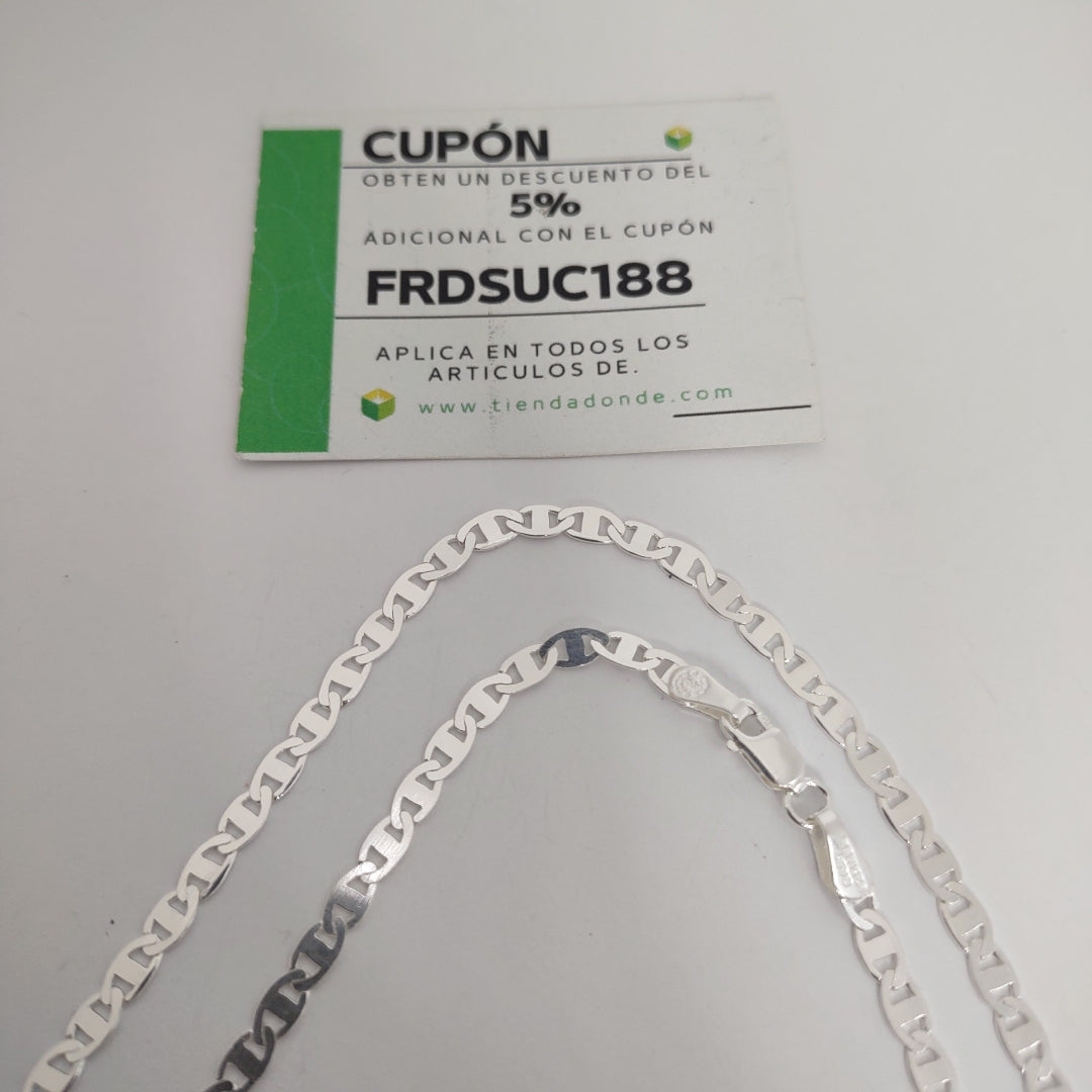 CADENA TEJIDO GUCHI PLATA .925 60 CM 9 GR (NUEVO)