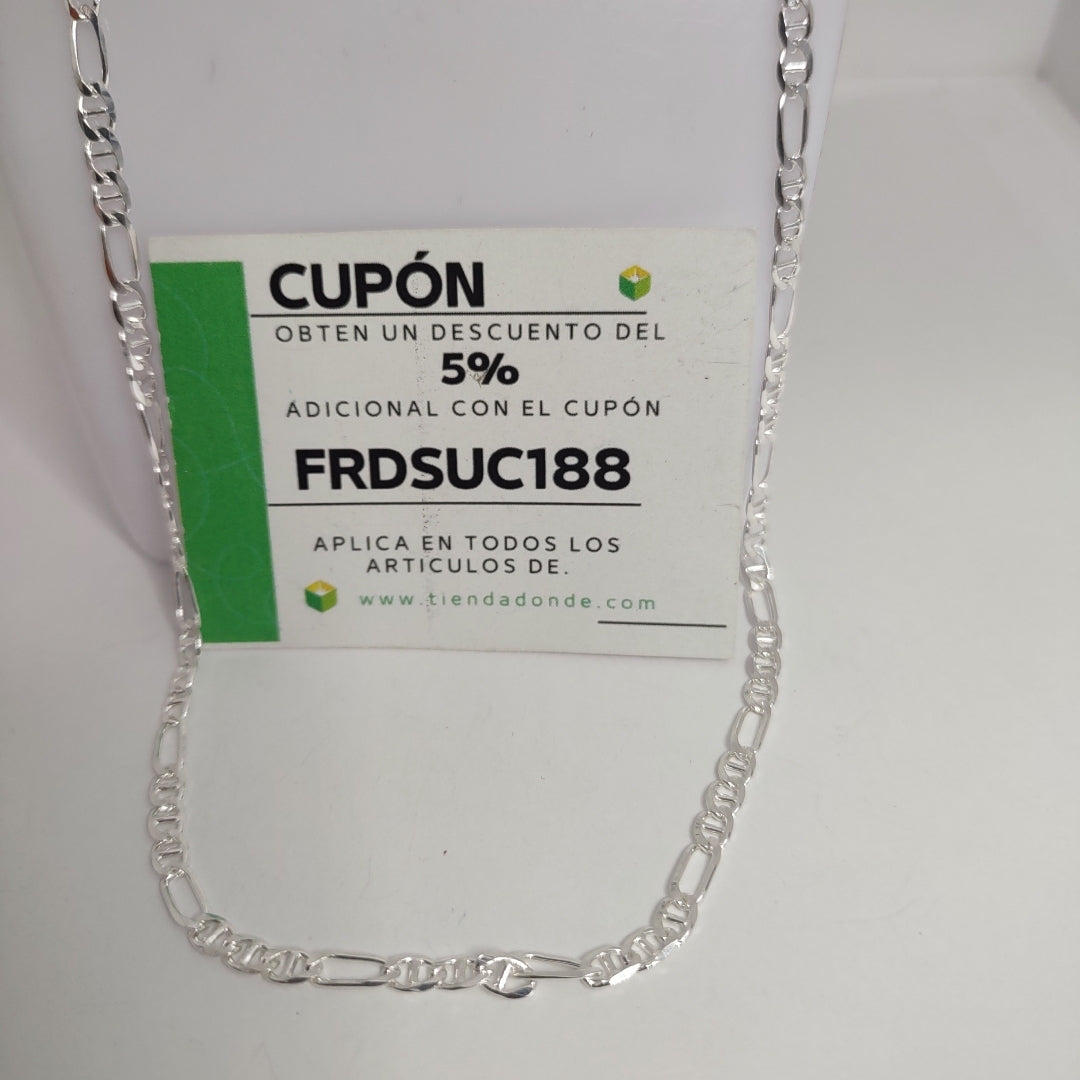 CADENA TEJIDO 3X1 PLATA .925 60 CM 8.5 GR (NUEVO)