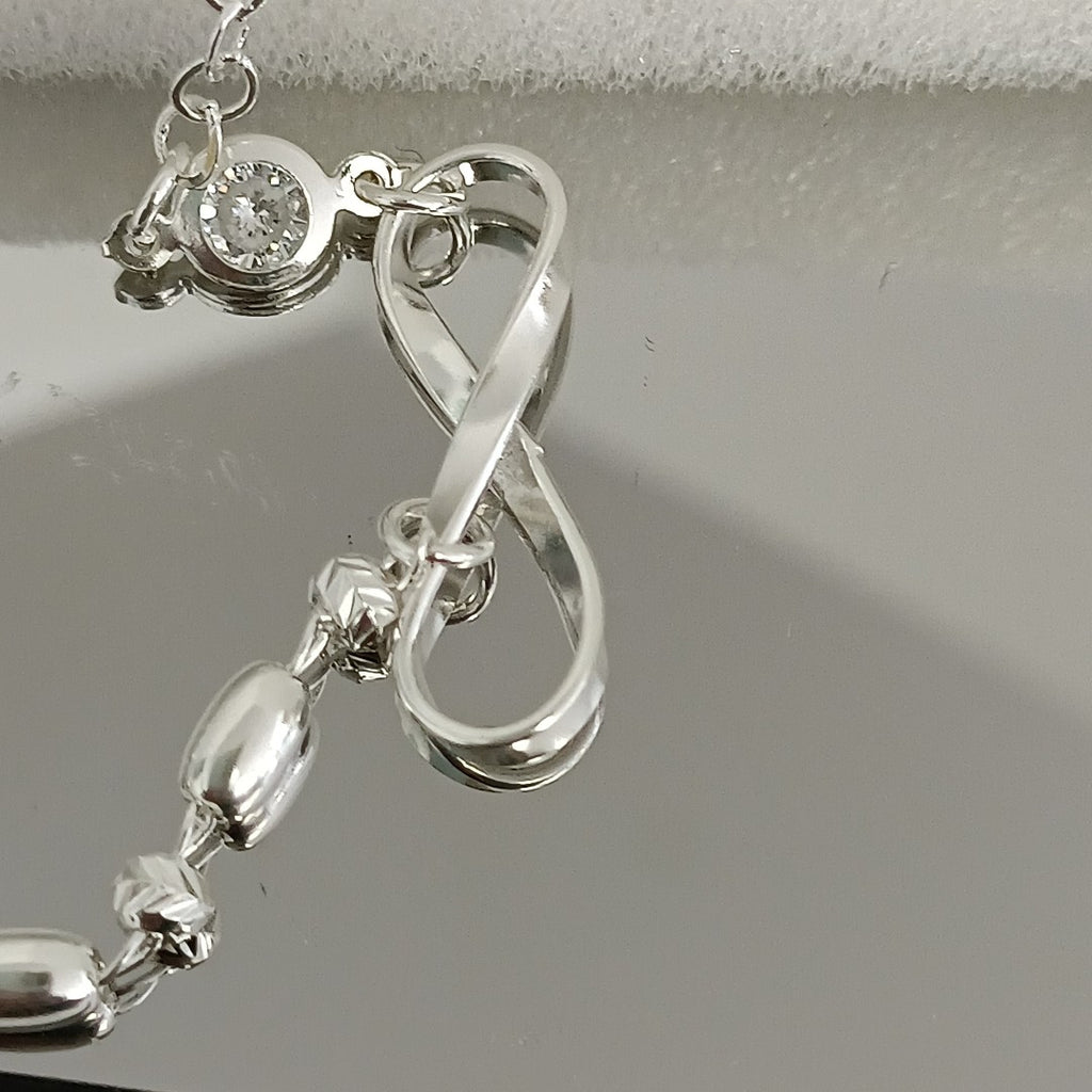 PULSERA TEJIDO ESPECIAL PLATA .925 18 CM 2.6 GR (NUEVO)
