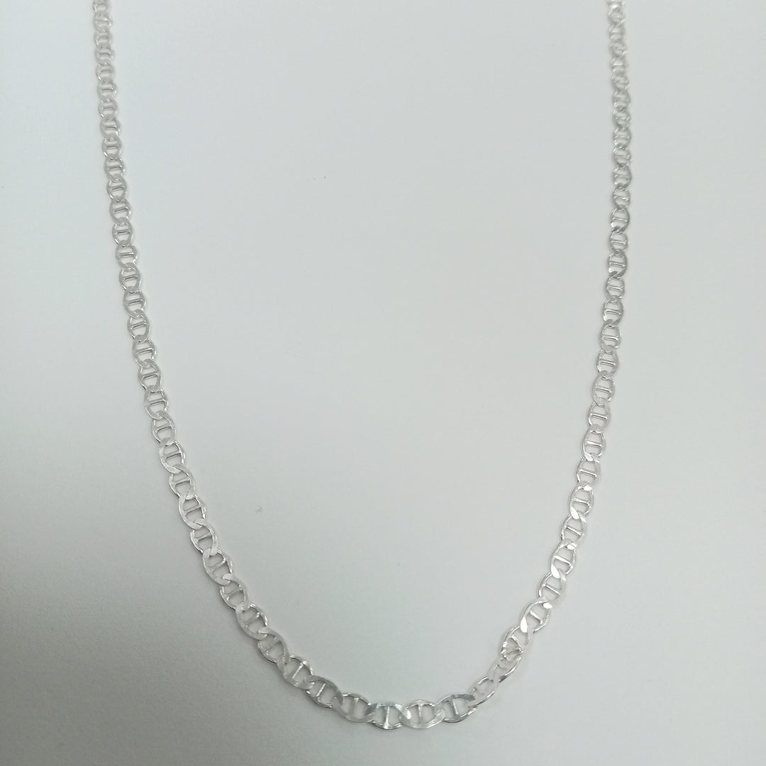 CADENA TEJIDO GUCHI PLATA .925 55 CM 3.5 GR (NUEVO)