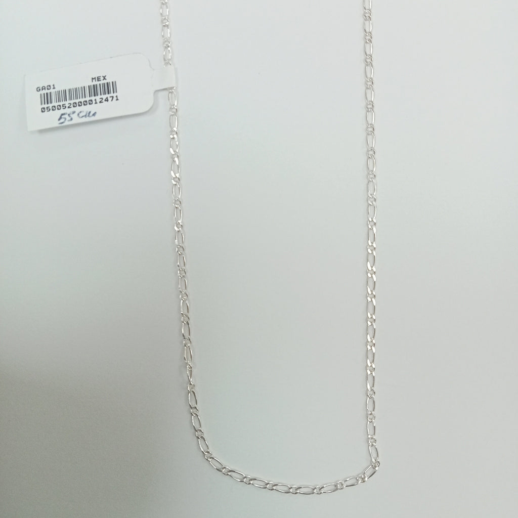 CADENA TEJIDO 1X1 PLATA .925 55 CM 3.2 GR (NUEVO)