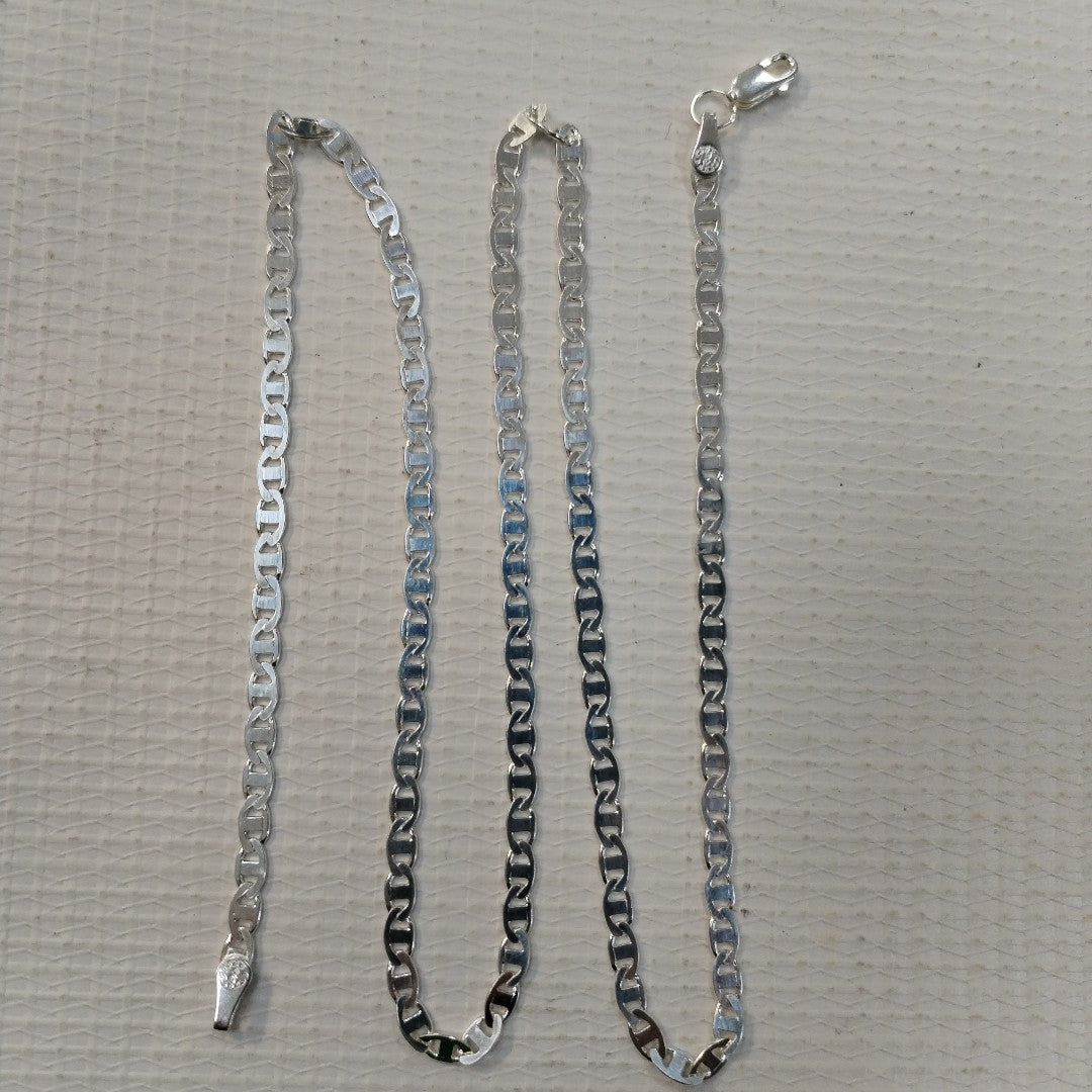 CADENA TEJIDO GUCHI PLATA .925 55 CM 9.1 GR (NUEVO)