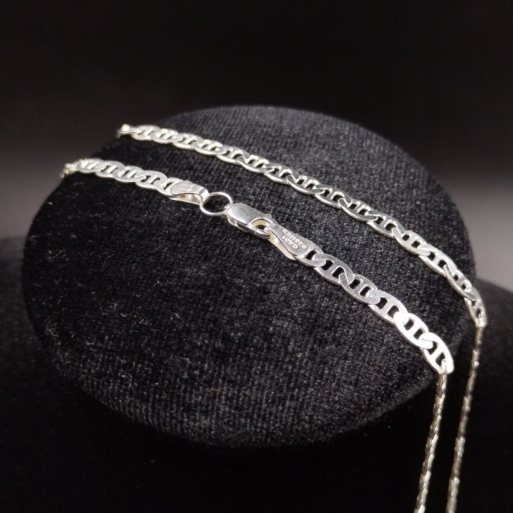 CADENA TEJIDO GUCHI PLATA .925 55 CM 12.7 GR (NUEVO)