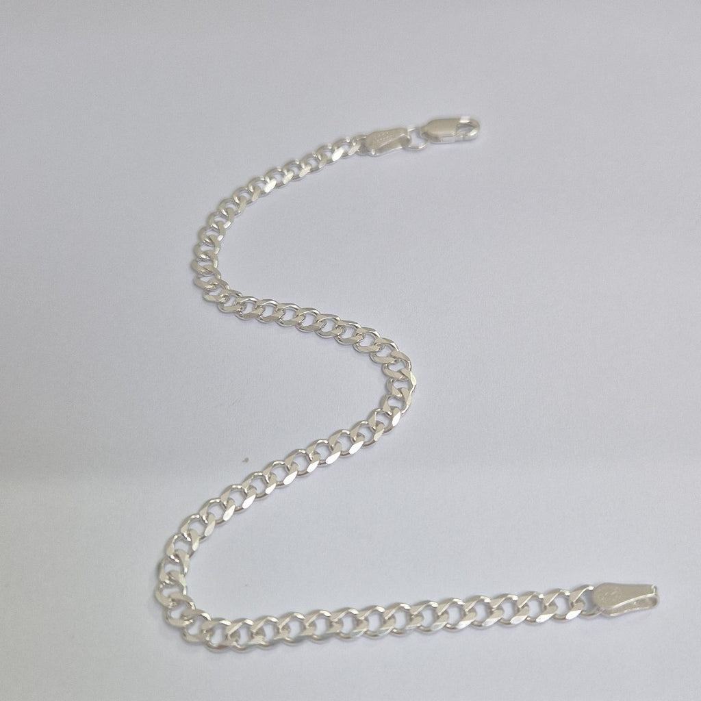 PULSERA TEJIDO BARBADA PLATA .925 21 CM 4.6 GR (NUEVO)