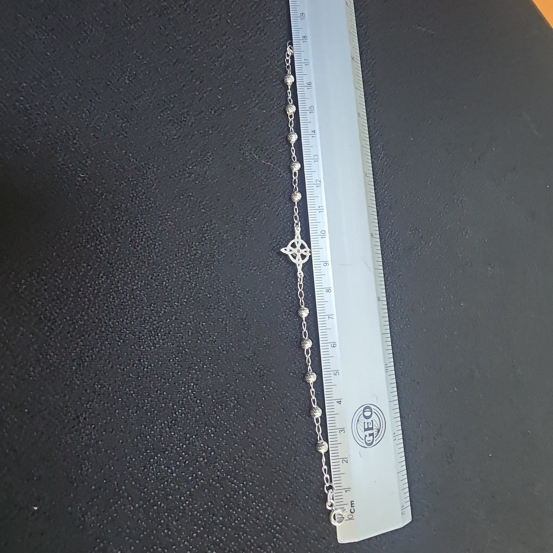 PULSERA TEJIDO ESPECIAL PLATA .925 18 CM 2.8 GR (NUEVO)