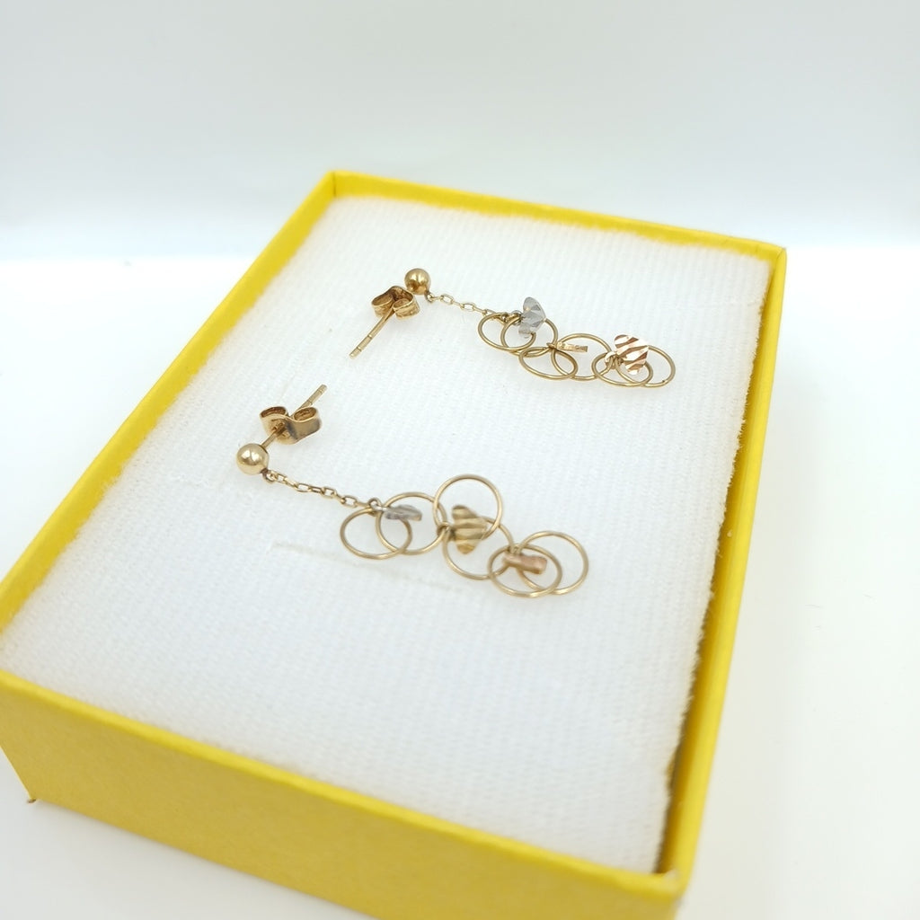 BROQUELES PAR ORO 14 K 1,60 GRMS (SEMINUEVO)