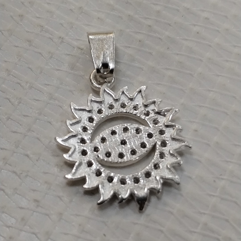 DIJE OJO MAGICO CON CIRCONIAS PLATA .925 2 GR (NUEVO)