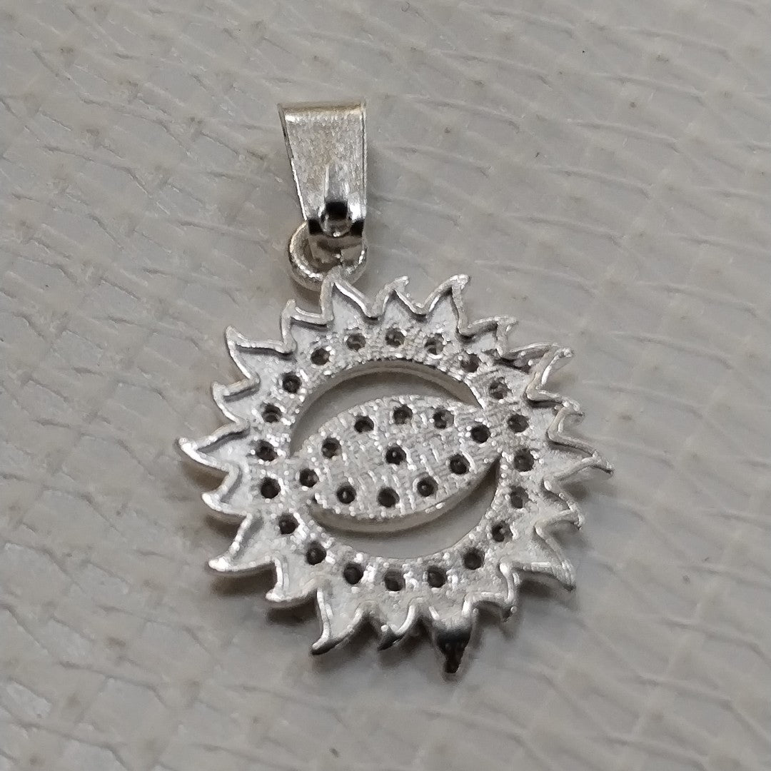 DIJE OJO MAGICO CON CIRCONIAS PLATA .925 2 GR (NUEVO)