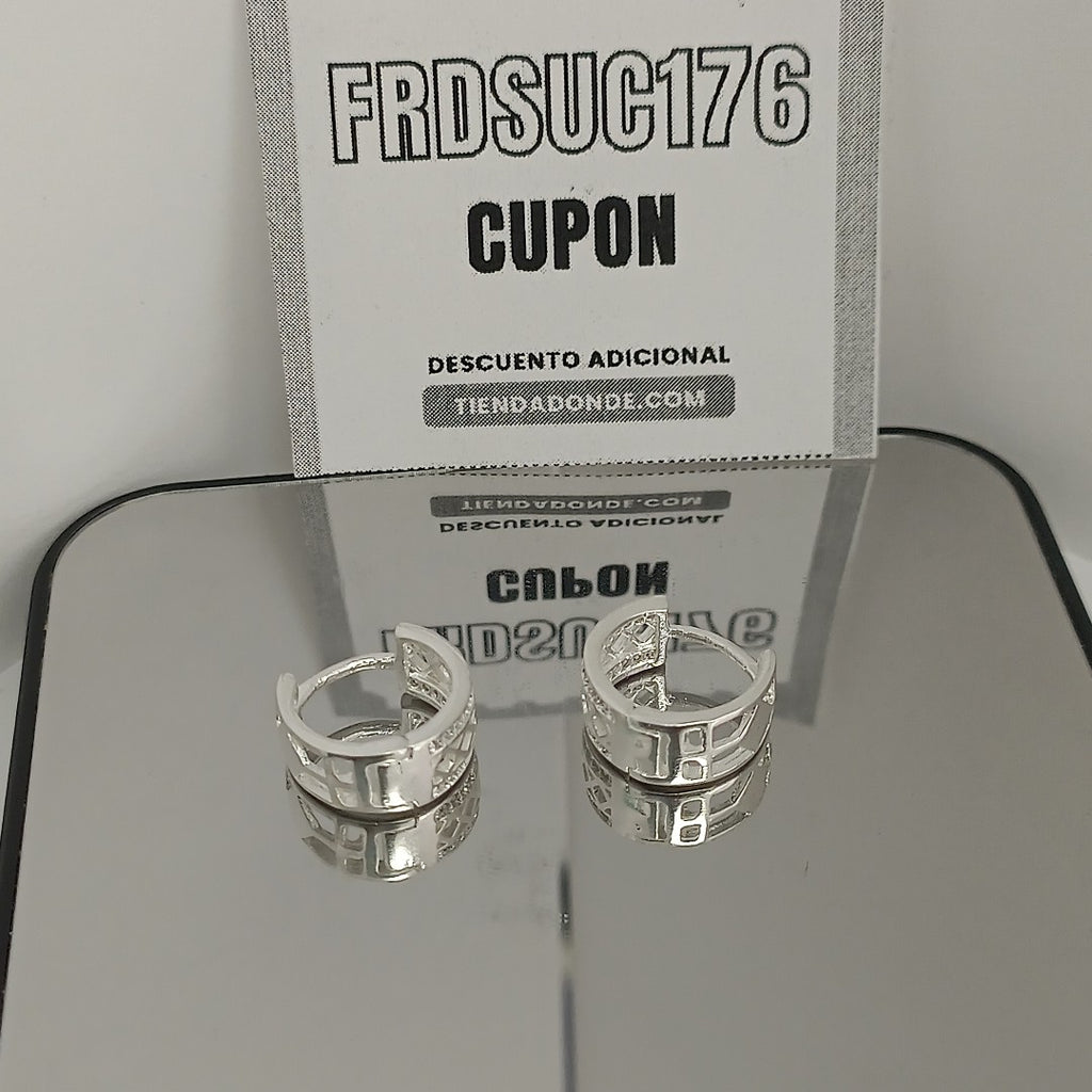 HUGGIES C/CIRCONIAS PLATA .925 2.8 GR (NUEVO)