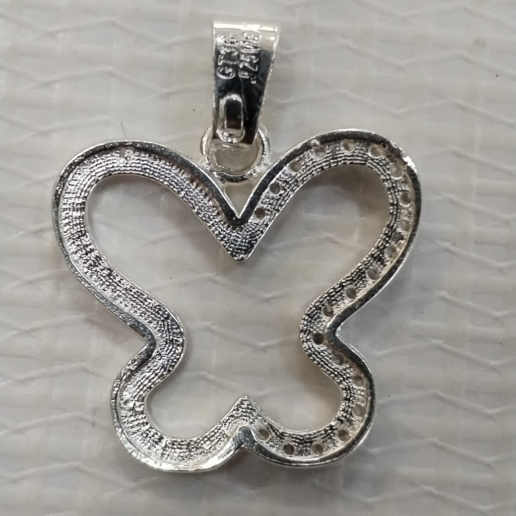 DIJE MARIPOSA C/CIRCONIAS PLATA .925 2.3 GR (NUEVO)