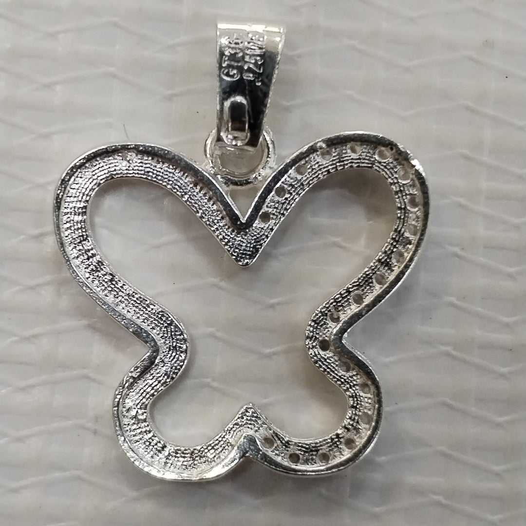 DIJE MARIPOSA C/CIRCONIAS PLATA .925 2.3 GR (NUEVO)