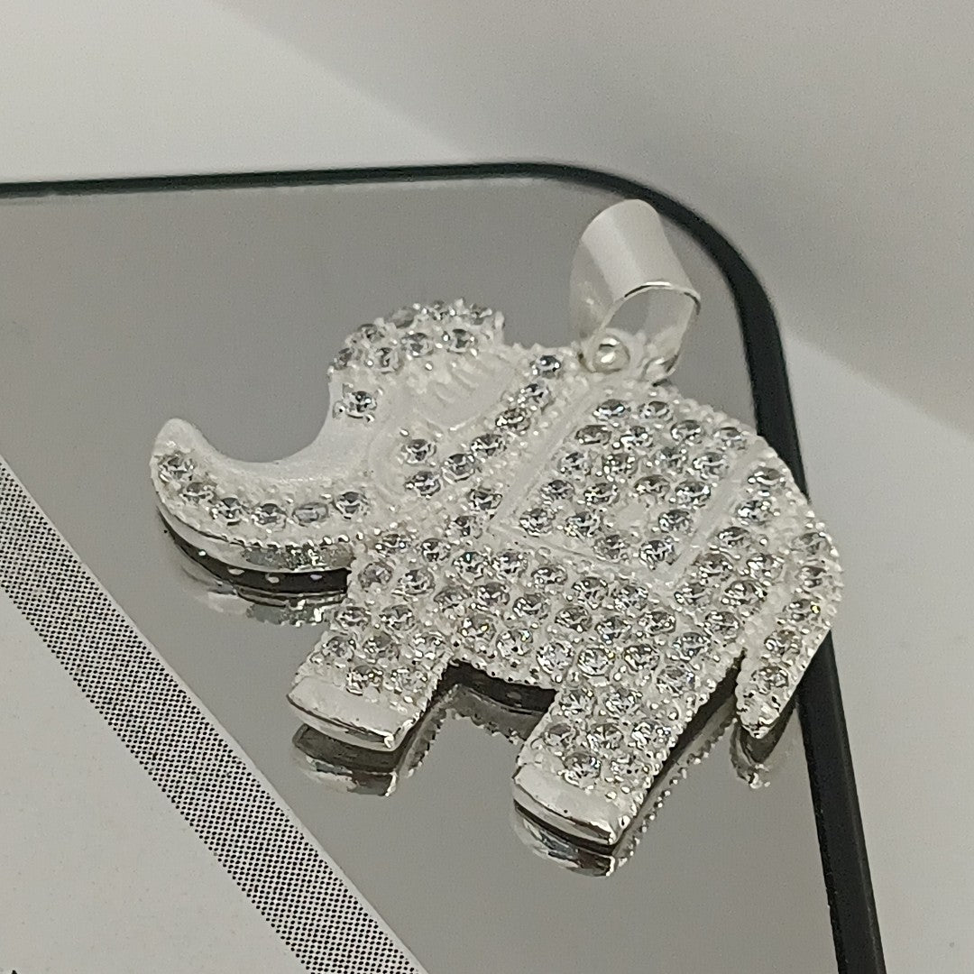 DIJE ELEFANTE C/CIRCONIAS PLATA .925 5.3 GR (NUEVO)