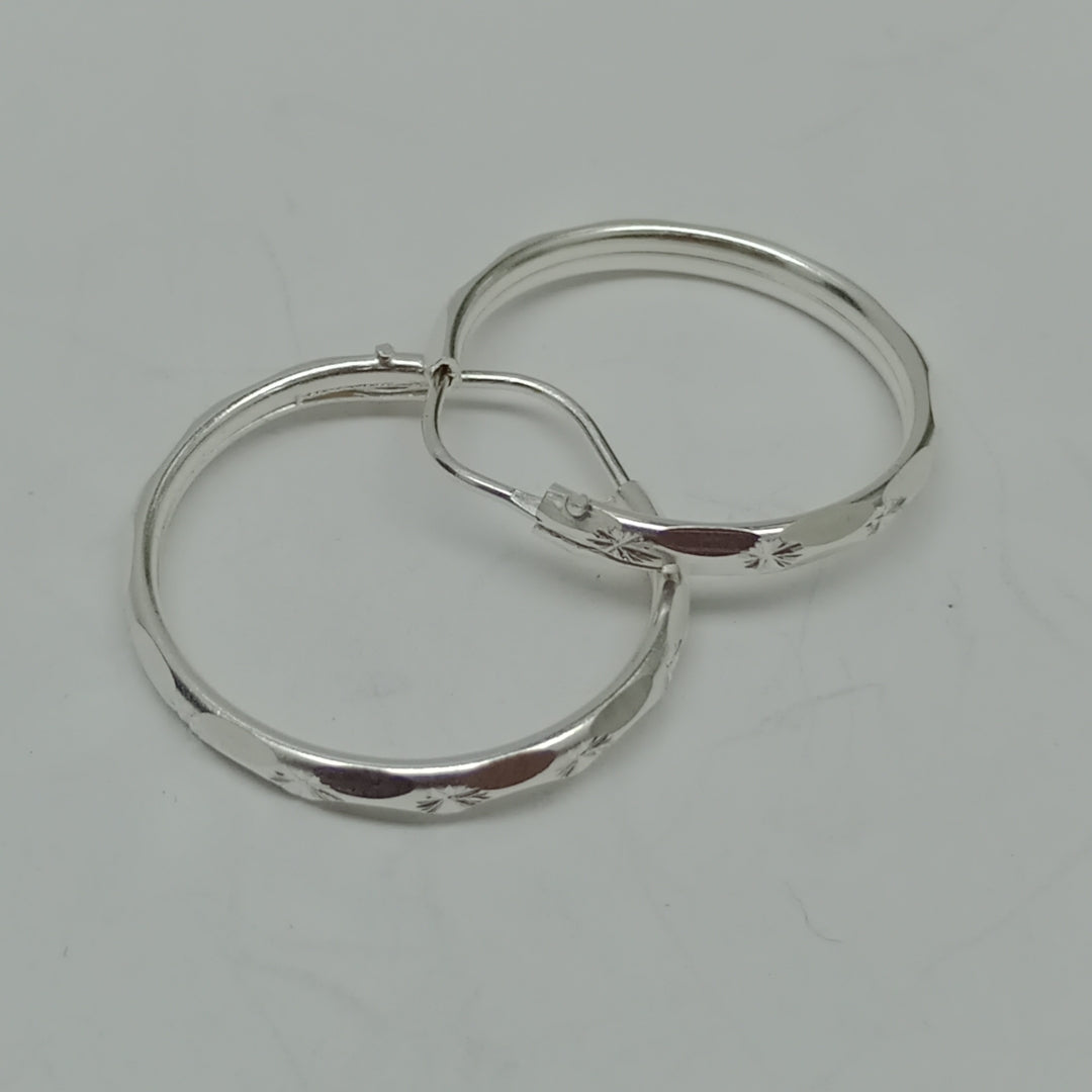 PAR ARRACADAS FACETADA PLATA .925 2.1 GR (NUEVO)
