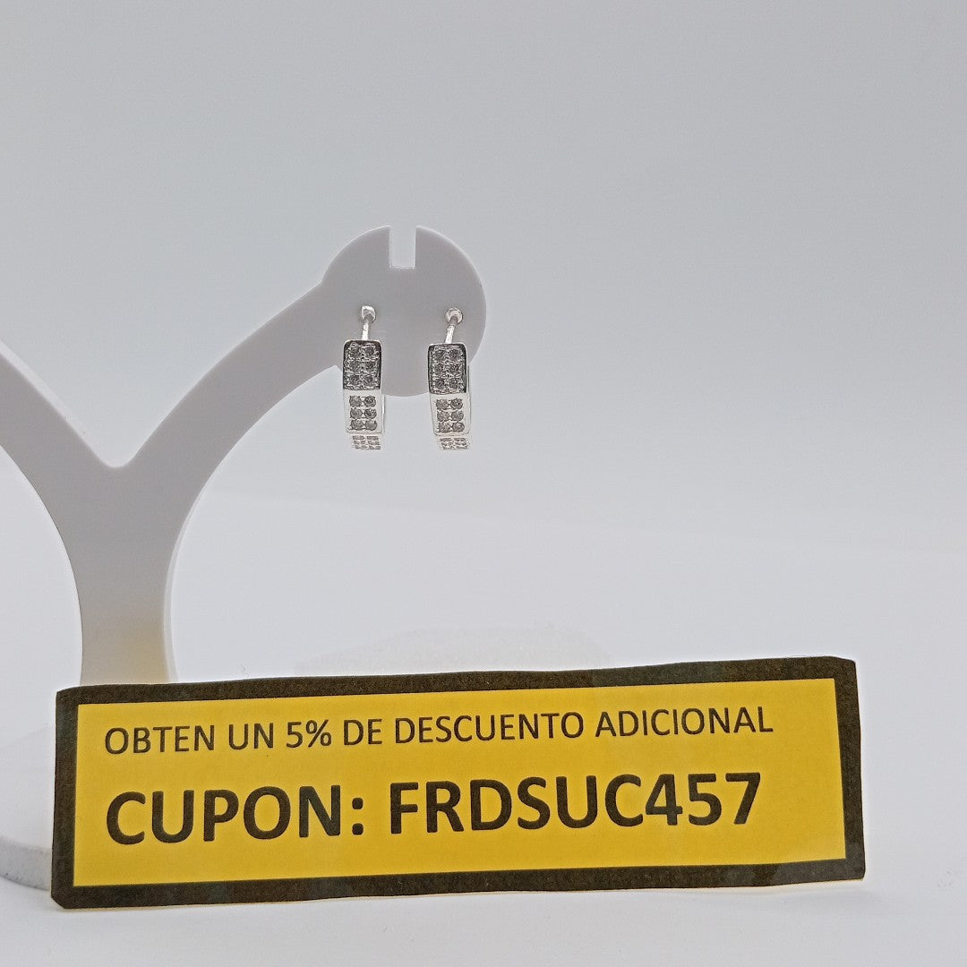 ARRACADAS C/CIRCONIAS PLATA .925 2.5 GR (NUEVO)