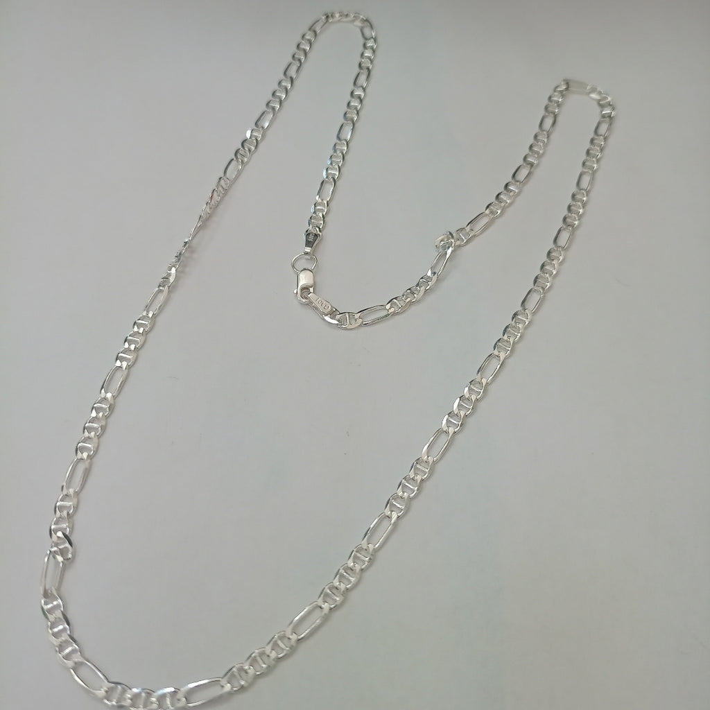 CADENA TEJIDO MARINERO PLATA .925 55 CM 8 GR (NUEVO)