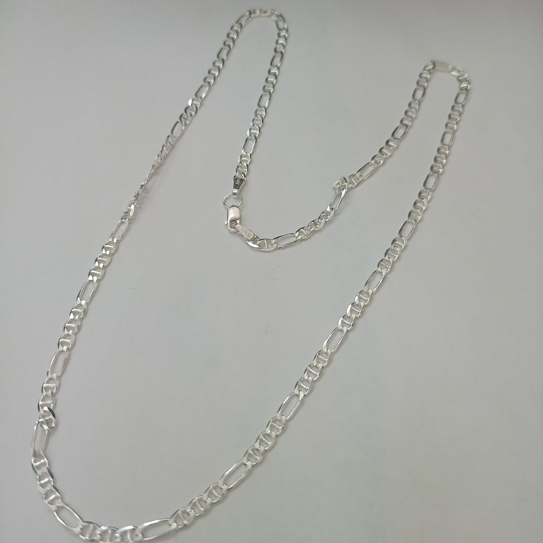 CADENA TEJIDO MARINERO PLATA .925 55 CM 8 GR (NUEVO)