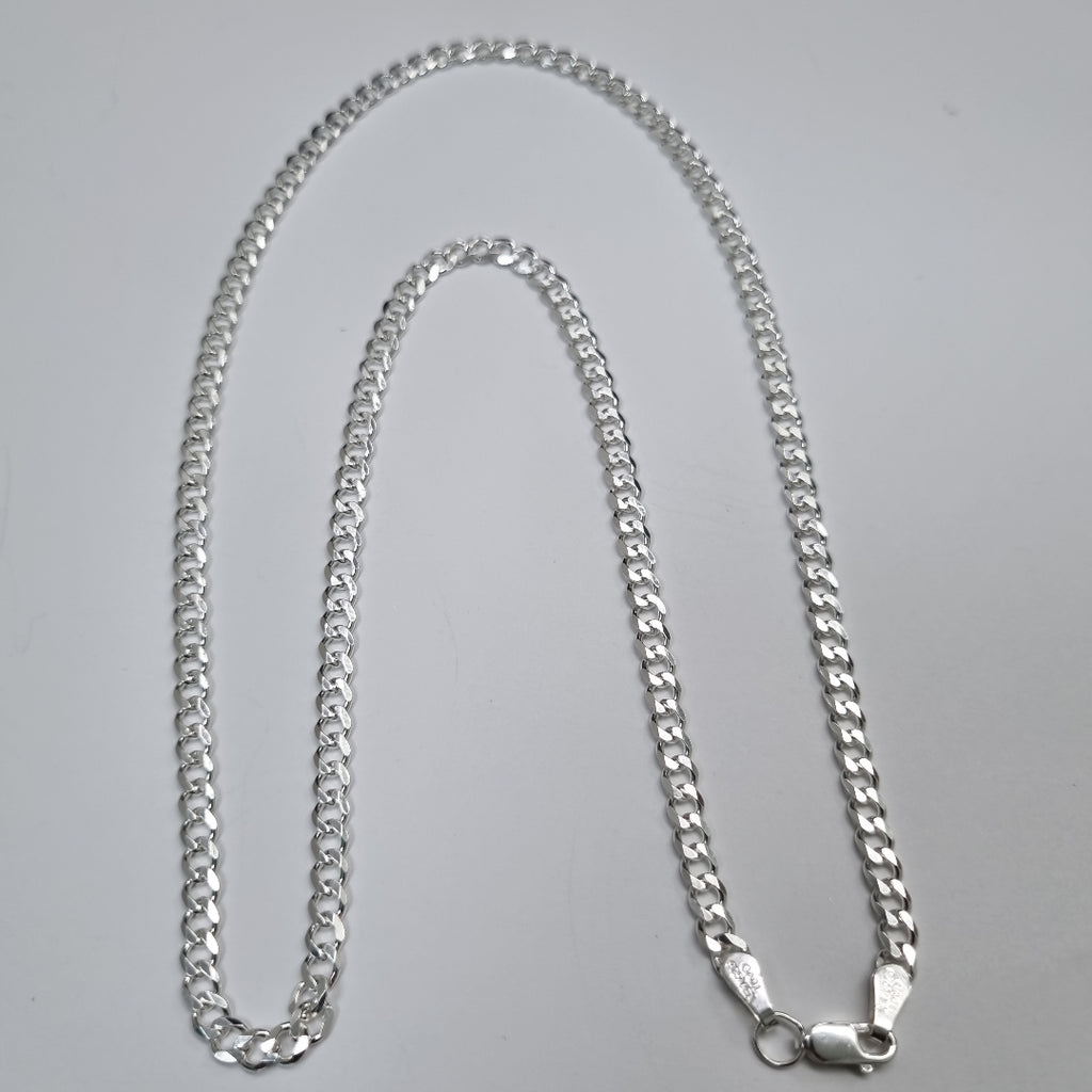 CADENA TEJIDO BARBADO PLATA .925 55 CM 12.6 GR (NUEVO)