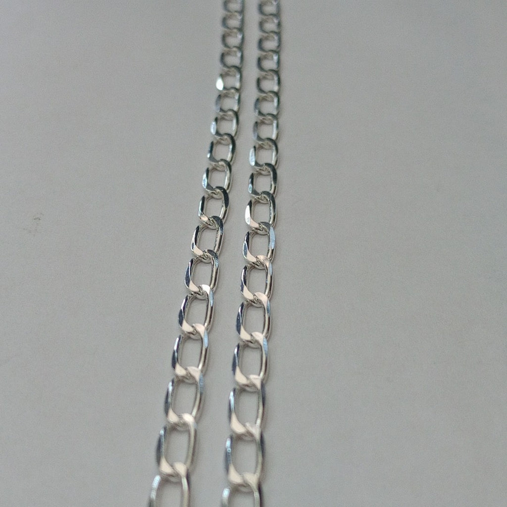 CADENA TEJIDO ESLABONES PLATA .925 60 CM 11 GR (NUEVO)