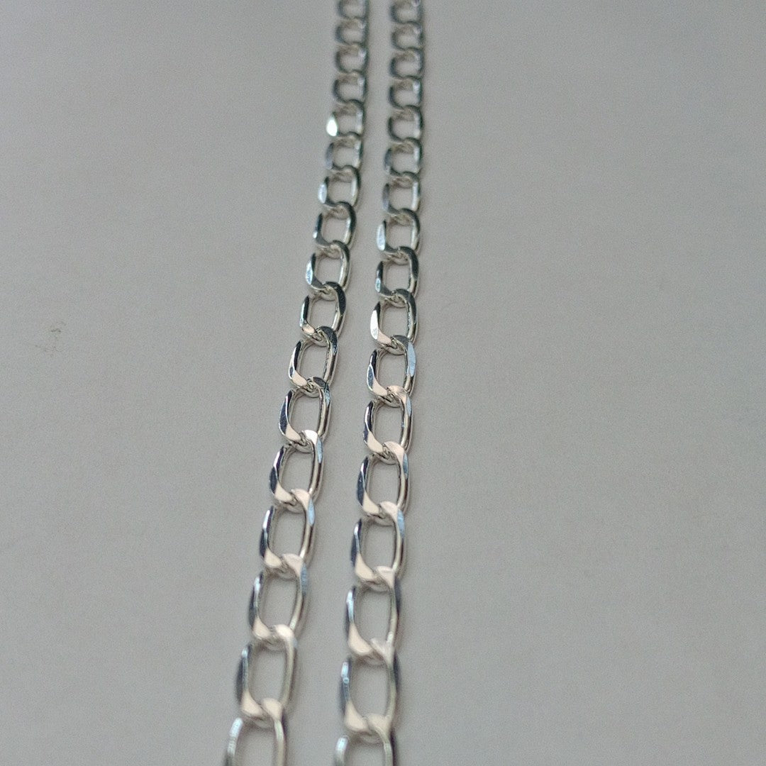 CADENA TEJIDO ESLABONES PLATA .925 60 CM 11 GR (NUEVO)