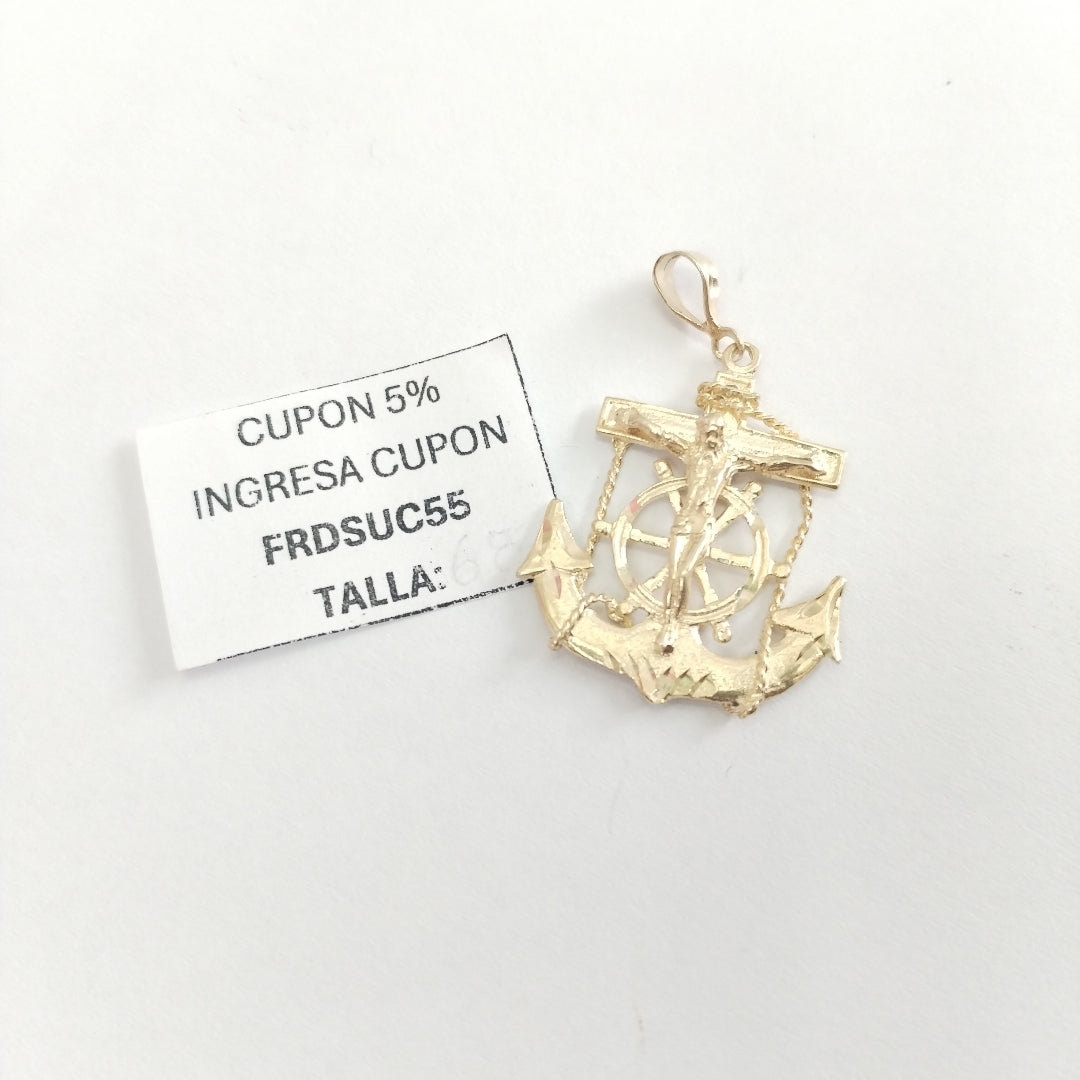 CRISTO EN ANCLA ORO 10 K 4,20 GRMS (SEMINUEVO)