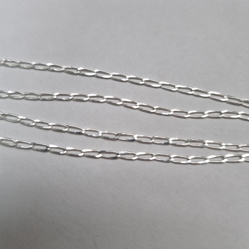 CADENA TEJIDO ESLABONES PLATA .925 60 CM 2.7 GR (NUEVO)