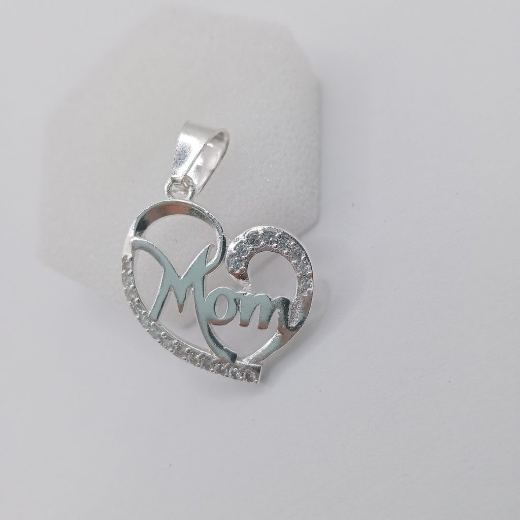 DIJE CORAZON C/CIRCONIAS PLATA .925 3.1 GR (NUEVO)