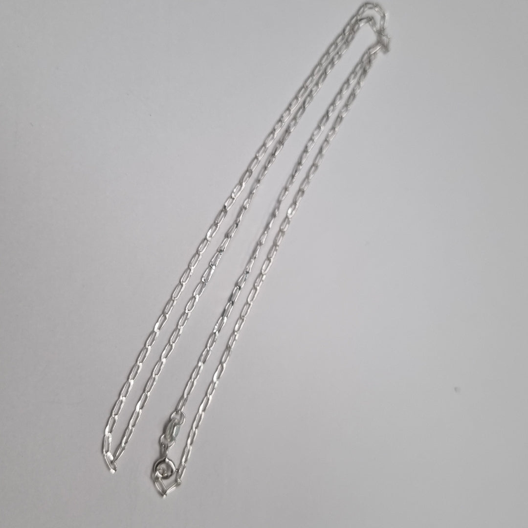 CADENA TEJIDO ESLABONES PLATA .925 60 CM 2.7 GR (NUEVO)