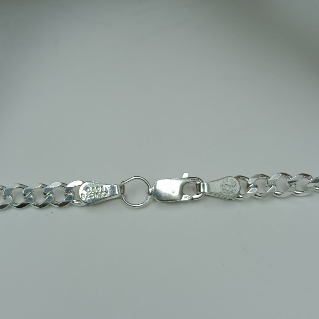CADENA TEJIDO BARBADO PLATA .925 55 CM 12.8 GR (NUEVO)