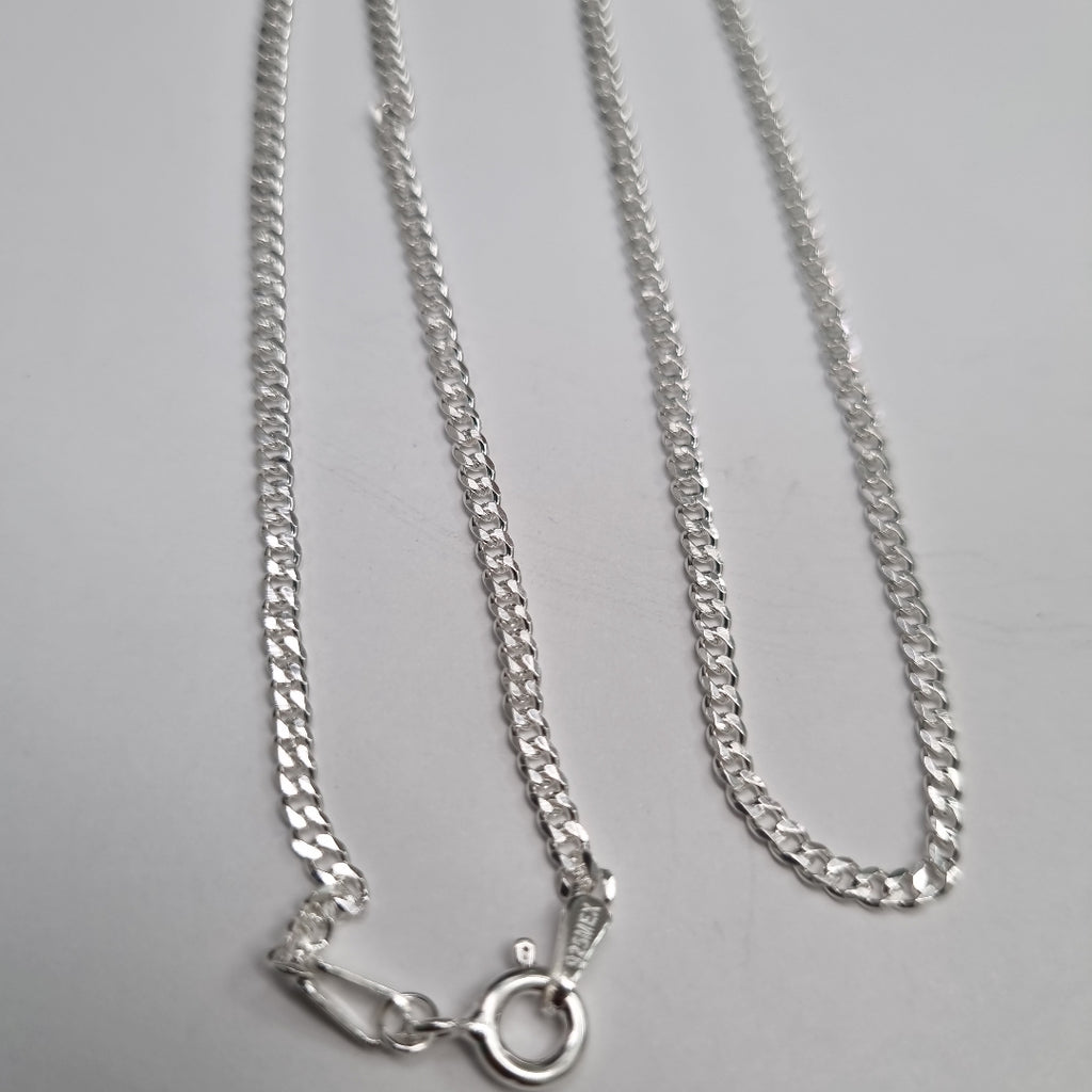 CADENA TEJIDO BARBADO PLATA .925 55 CM 5.5 GR (NUEVO)