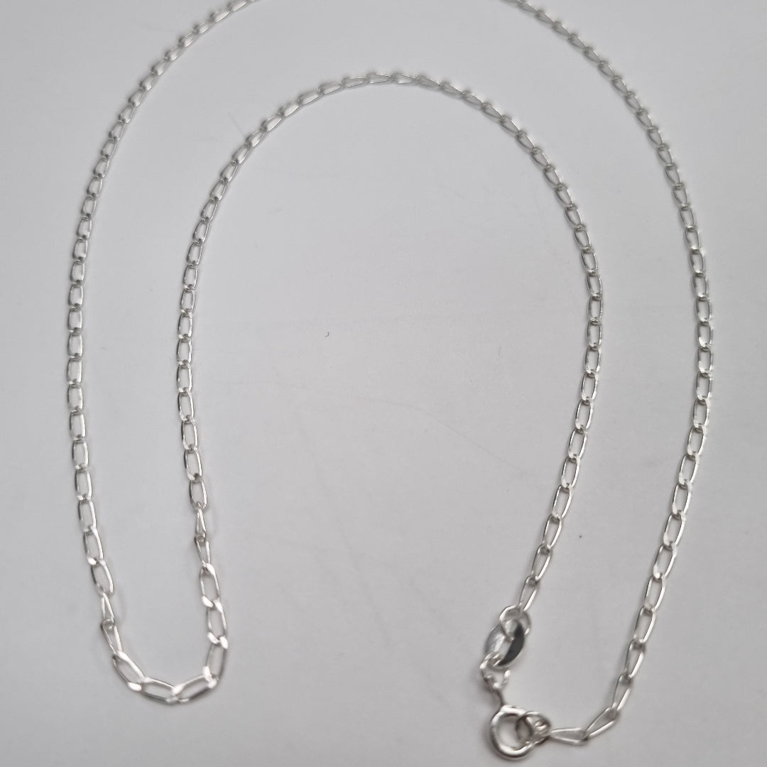 CADENA TEJIDO ESLABONES PLATA .925 55 CM 2.9 GR (NUEVO)