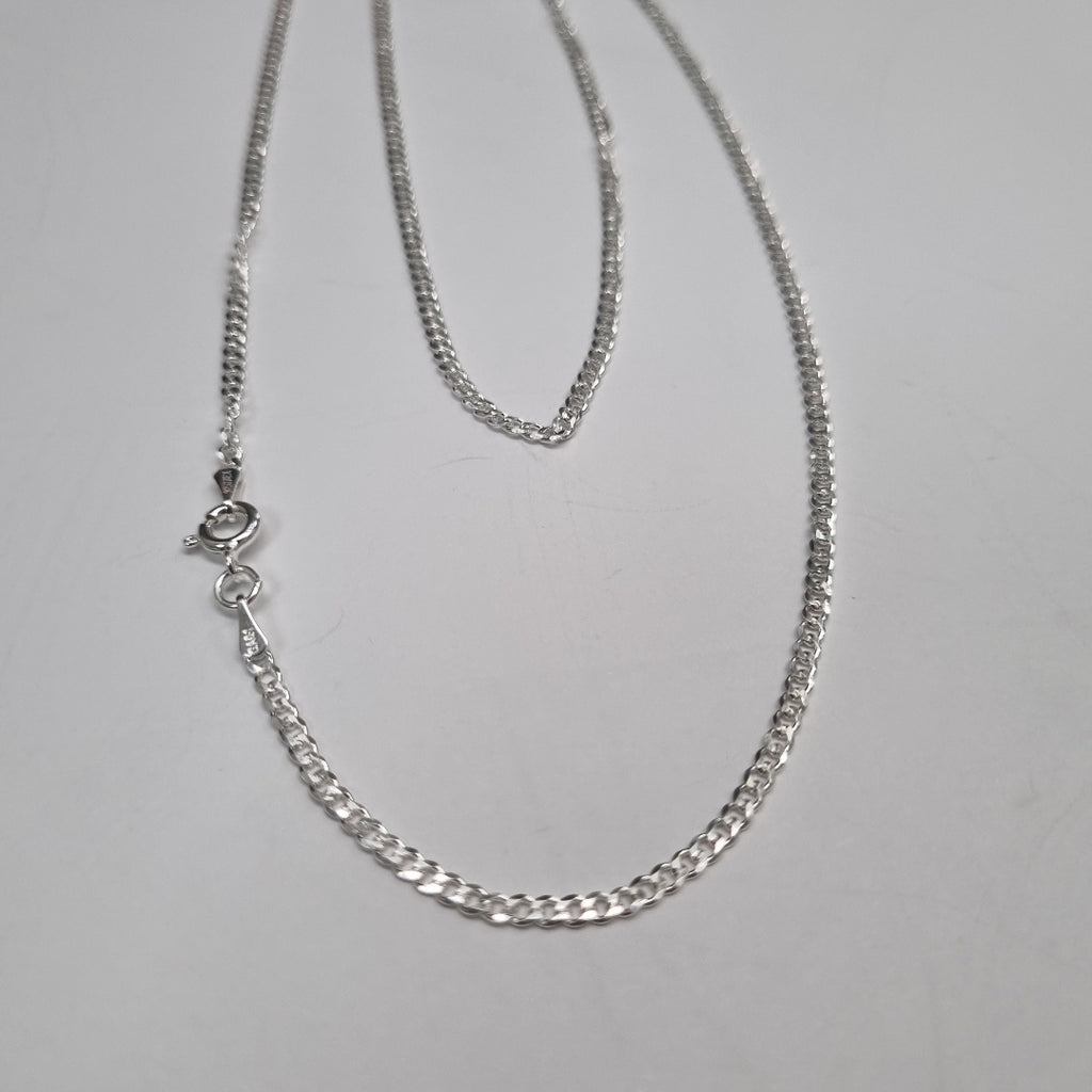 CADENA TEJIDO BARBADO PLATA .925 60 CM 5.7 GR (NUEVO)