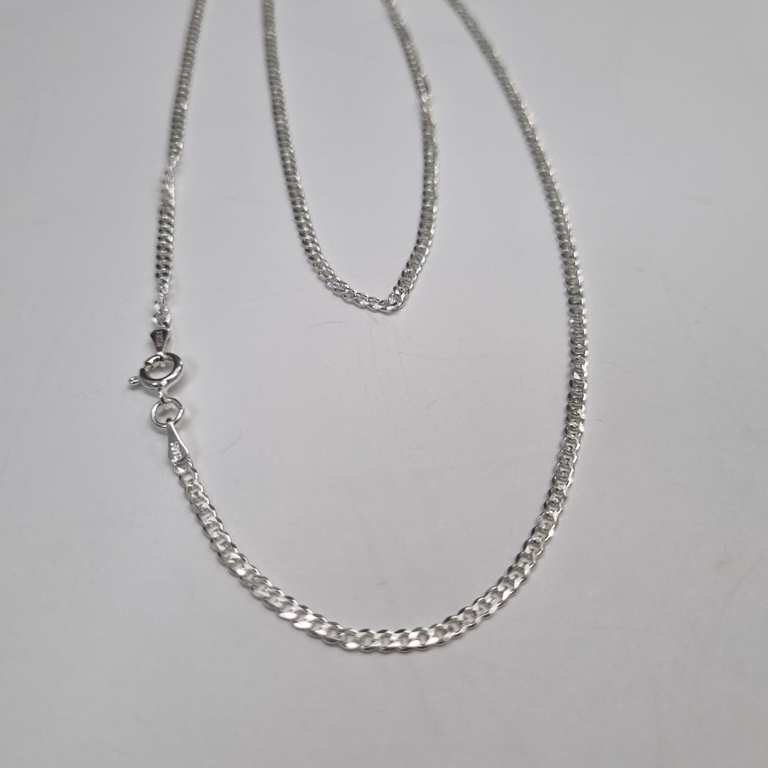 CADENA TEJIDO BARBADO PLATA .925 60 CM 5.7 GR (NUEVO)
