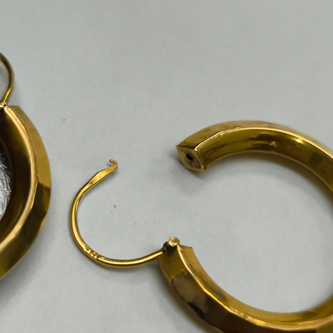 ARRACADAS PAR ORO 18 K 4.5 GRMS (SEMINUEVO)