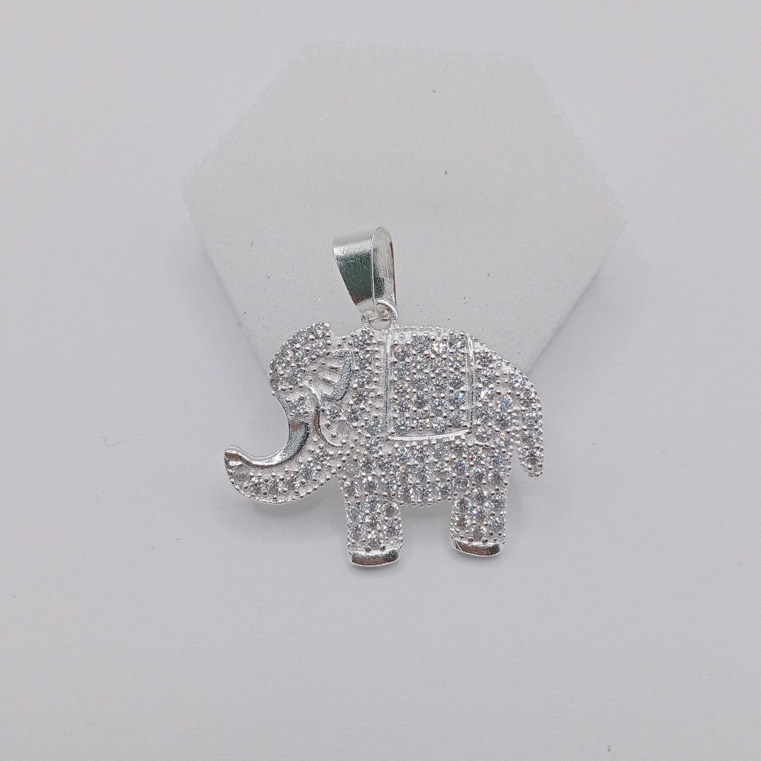 DIJE ELEFANTE C/CIRCONIAS PLATA .925 5.1 GR (NUEVO)