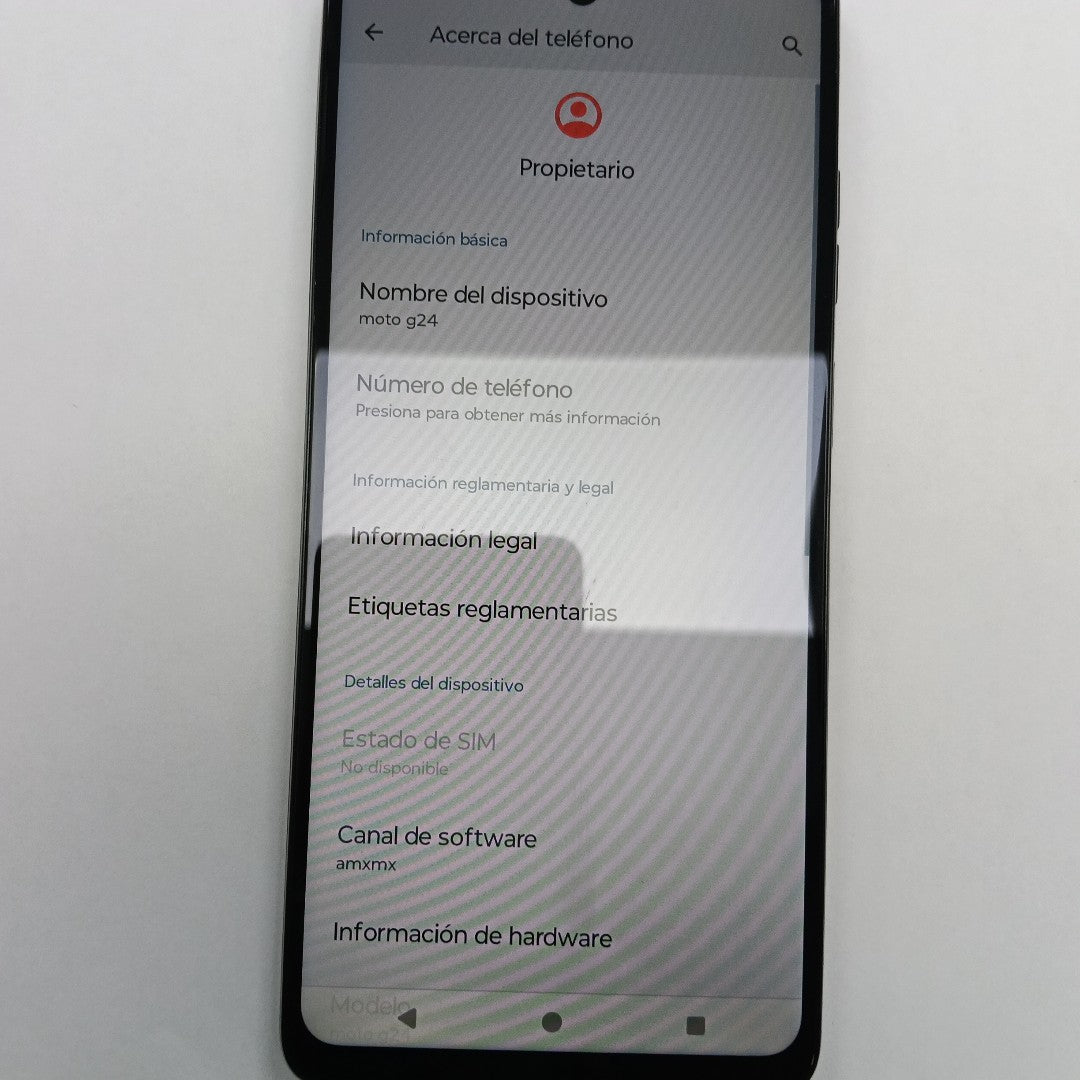 CELULAR MOTOROLA MOTO G24 XT2423-1 (2024) 256 GB 4 GB RAM (SEMINUEVO)