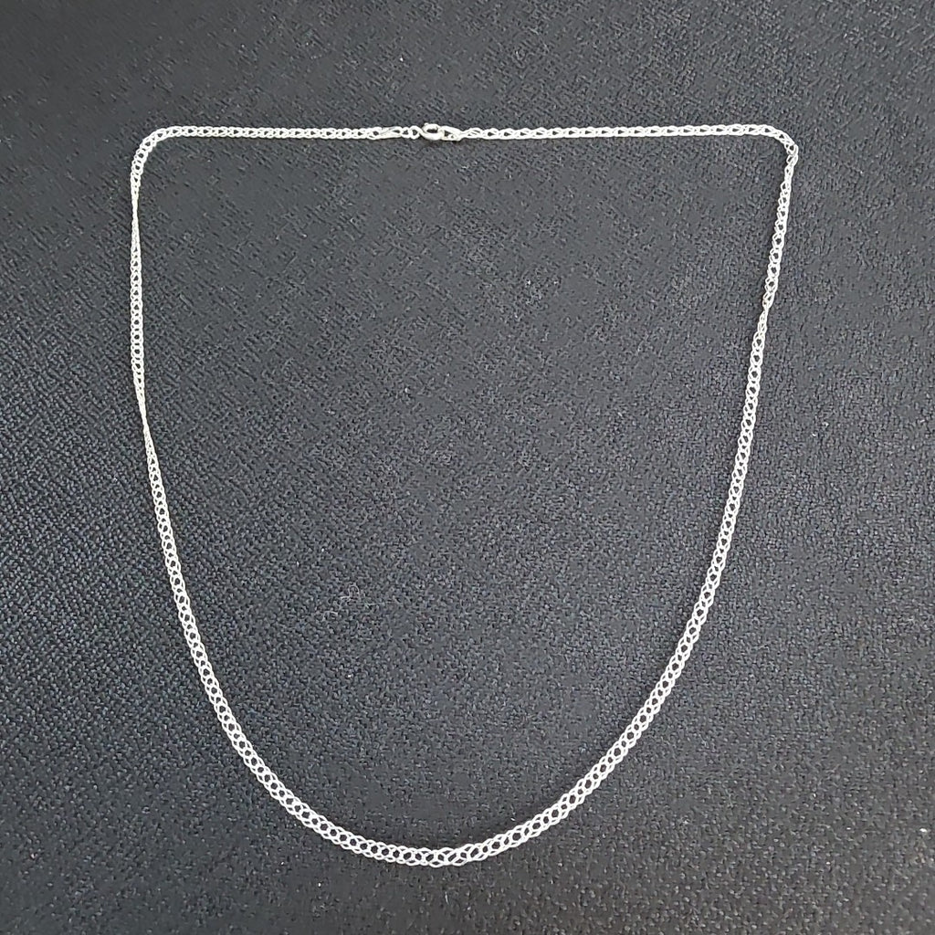 CADENA TEJIDO ESLABONES PLATA .925 55 CM 4 GR (NUEVO)